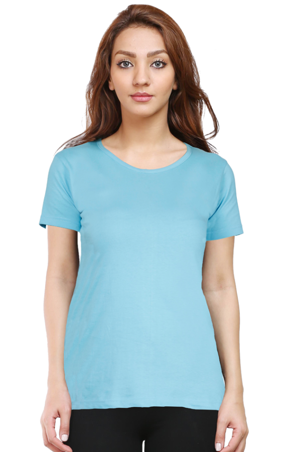 Solid Classic Crew Cotton T-Shirt for Women | Soft, Stylish & Eco-Friendly | Plain