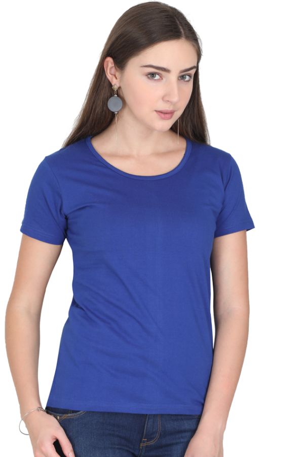 Solid Classic Crew Cotton T-Shirt for Women | Soft, Stylish & Eco-Friendly | Plain