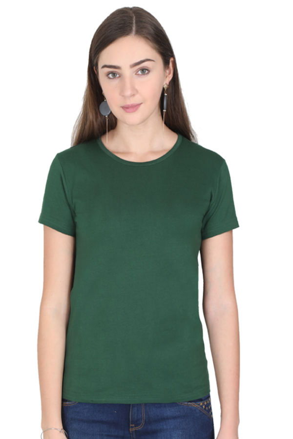 Solid Classic Crew Cotton T-Shirt for Women | Soft, Stylish & Eco-Friendly | Plain