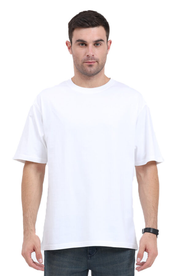 Solid Cotton Oversized T-Shirt | Round Neck | Half Sleeve | Plain