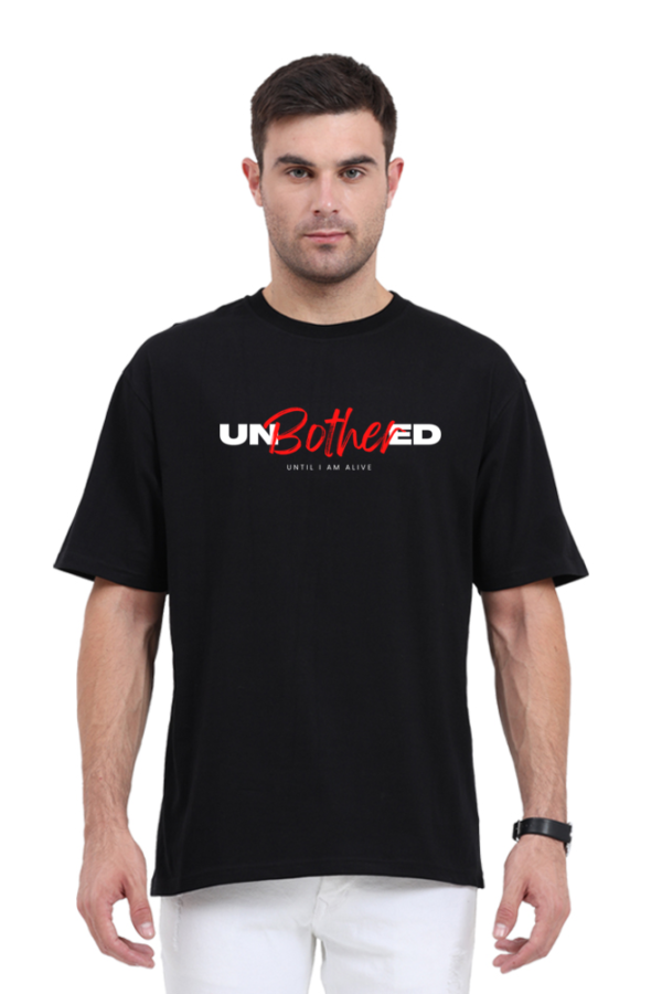 Men's Unbothered Cotton Oversized T-Shirt | Round Neck | Half Sleeve