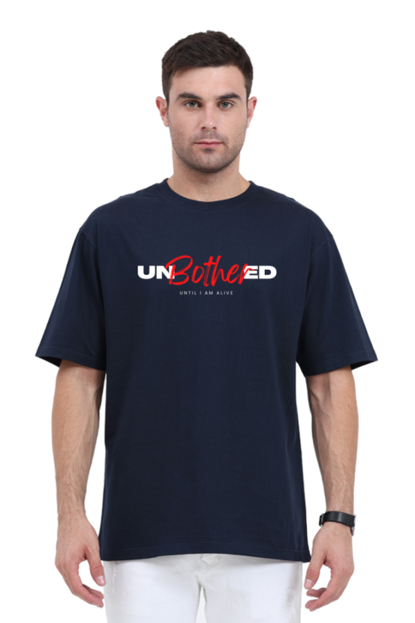 Men's Unbothered Cotton Oversized T-Shirt | Round Neck | Half Sleeve